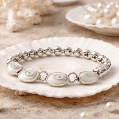Gomti Chakra Silver Bracelet