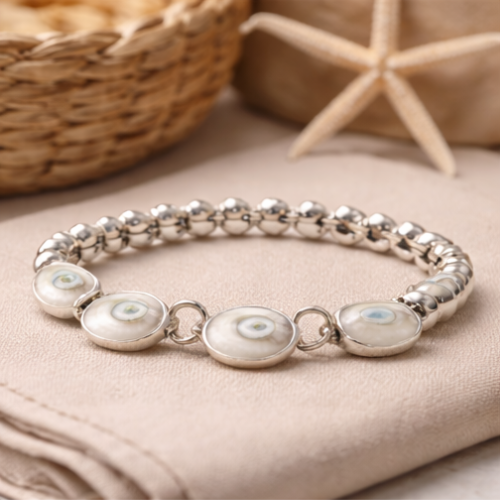 Gomti Chakra Silver Bracelet