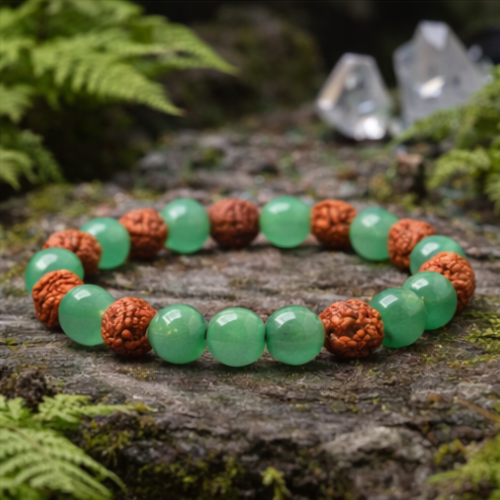 Green Aventurine & Rudraksha