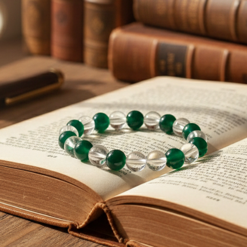 Green Aventurine & White Crystal