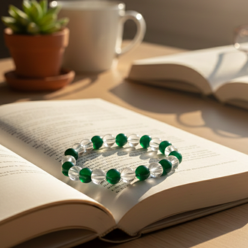Green Aventurine & White Crystal