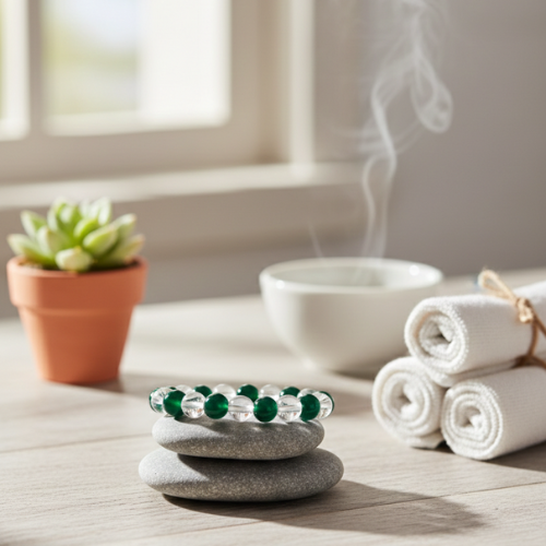 Green Aventurine & White Crystal
