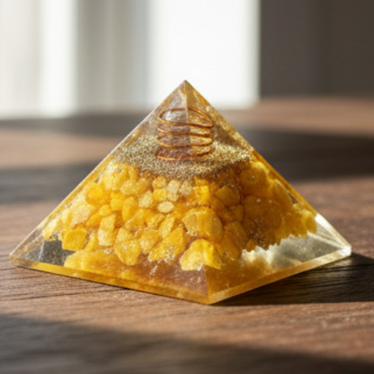 Citrine Orgon Pyramid